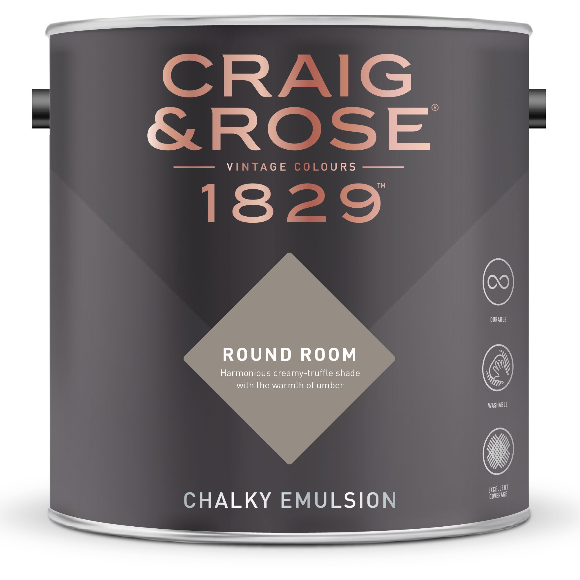 Craig & Rose 1829 Round Room Chalky Emulsion paint, 2.5L
