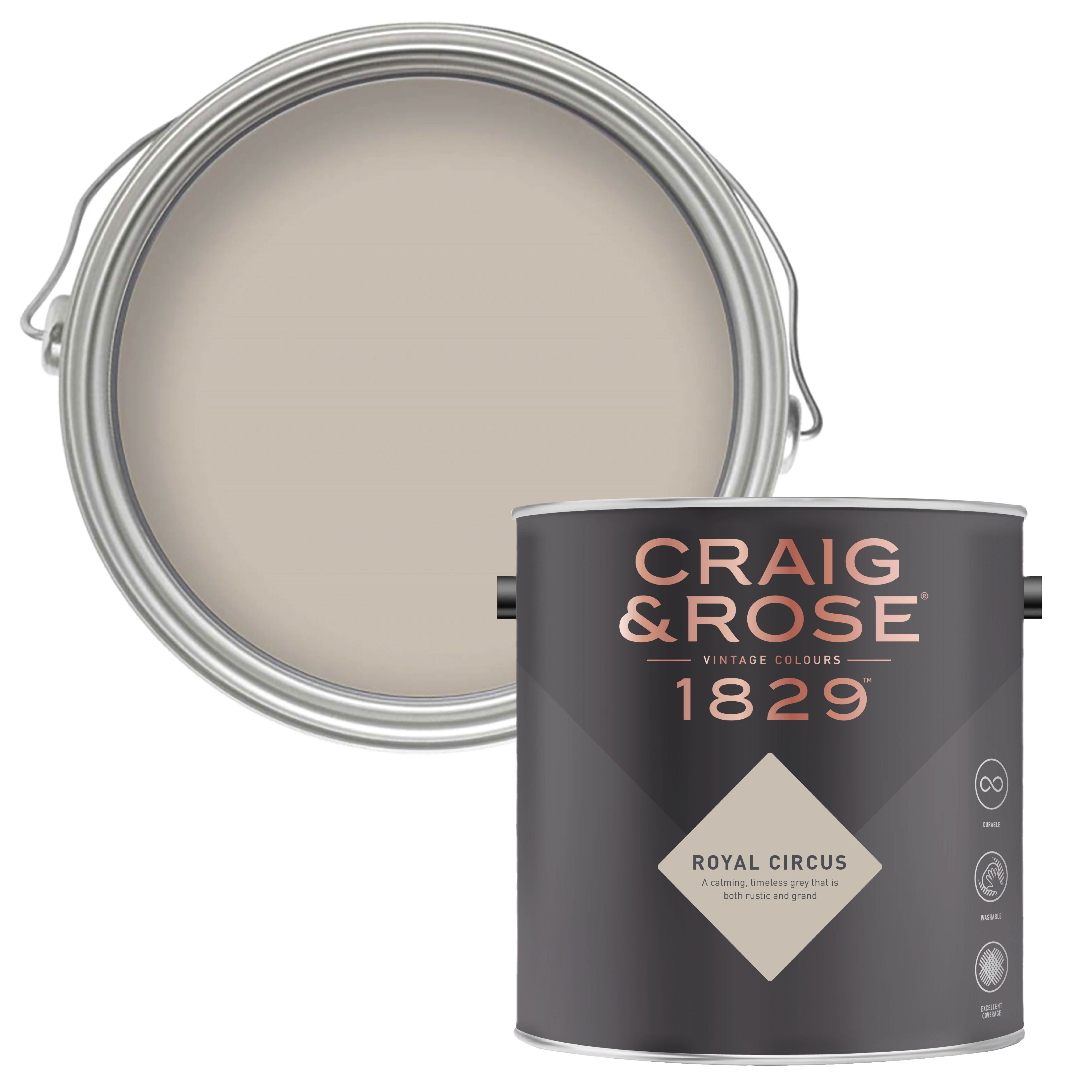 Craig & Rose 1829 Royal Circus Chalky Emulsion paint, 2.5L