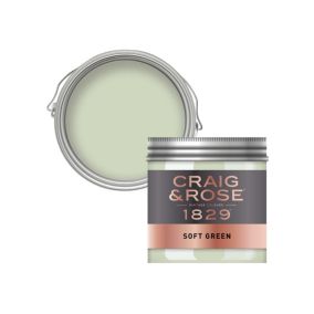 Craig & Rose 1829 Soft Green Chalky Emulsion paint, 50ml Tester pot
