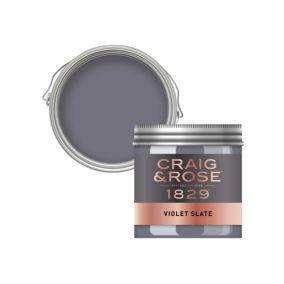 Craig & Rose 1829 Violet Slate Chalky Emulsion paint, 50ml Tester pot