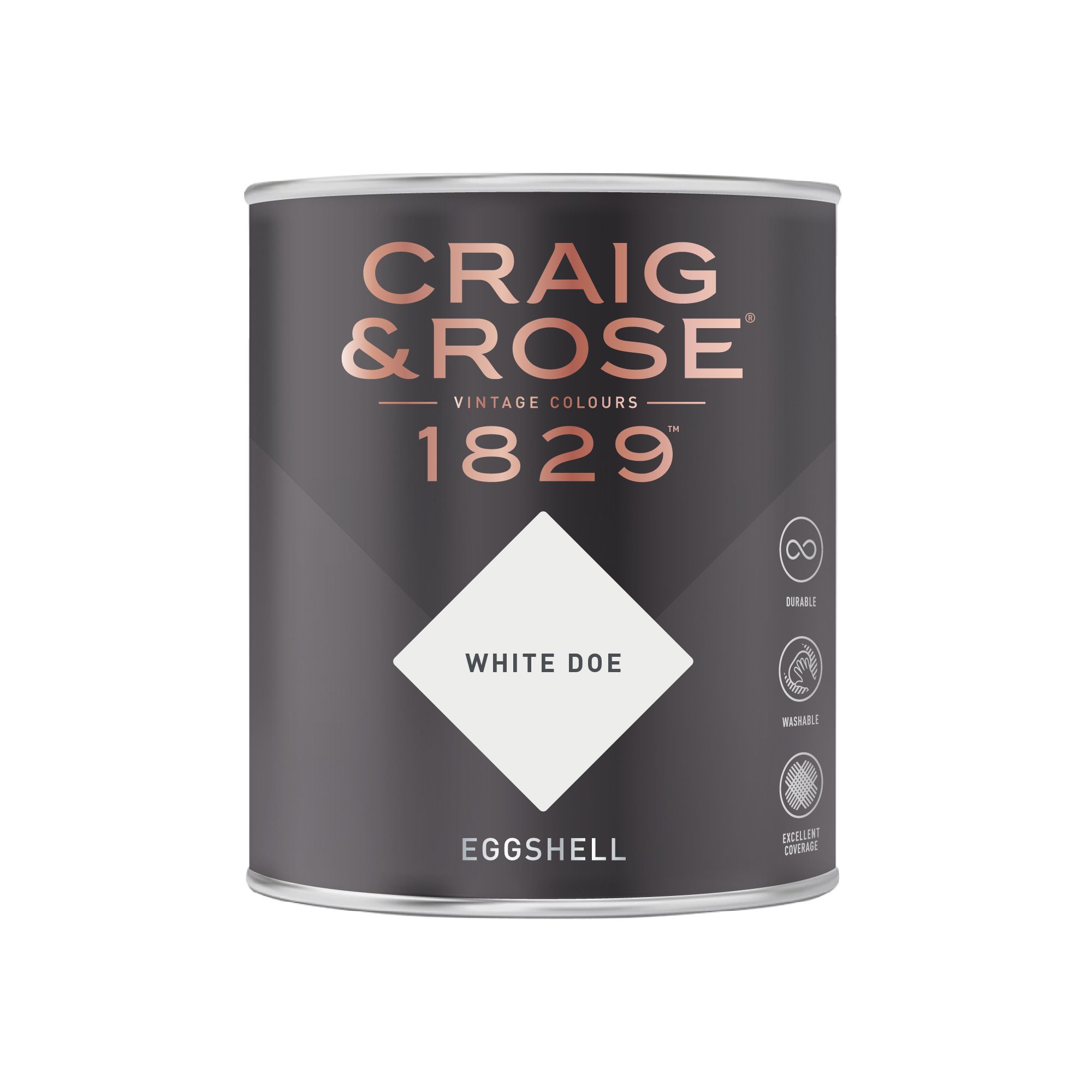 Craig & Rose 1829 White Doe Eggshell Wall paint, 750ml