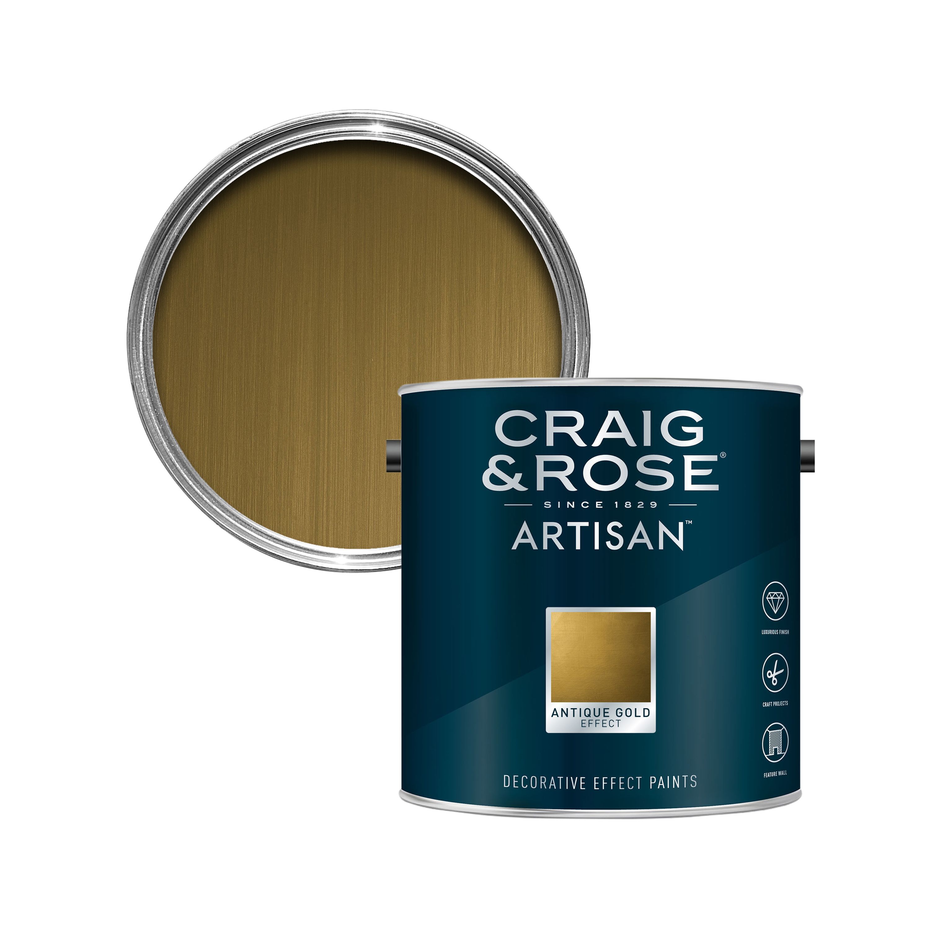Craig & Rose Artisan Decorative Effect Paint - Antique Gold