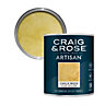 Craig & Rose Artisan Flax Yellow Topcoat Chalkwash paint, 750ml