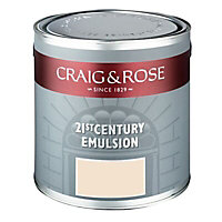 Craig & Rose Authentic period colours Adam white Flat matt Emulsion paint, 2.5L