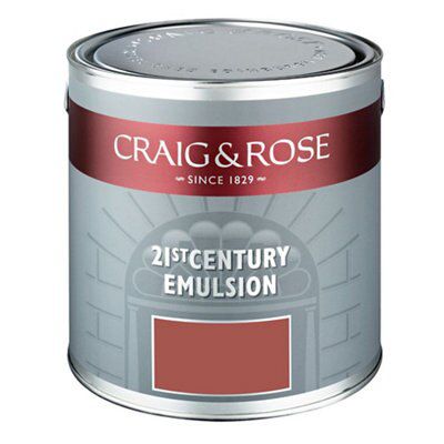 Craig & Rose Authentic period colours Barn red Flat matt Emulsion paint