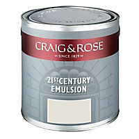 Craig & Rose Authentic period colours Linen white Flat matt Emulsion paint, 2.5L