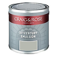 Craig & Rose Authentic period colours Moonstone grey Flat matt Emulsion paint, 2.5L