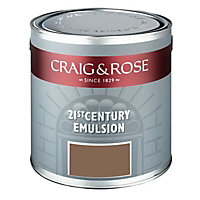 Craig & Rose Authentic period colours Mortlake brown Flat matt Emulsion paint, 2.5L