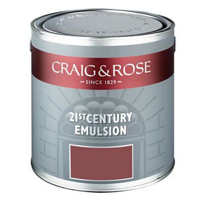 Craig & Rose Authentic period colours Osborne maroon Flat matt Emulsion paint, 2.5L