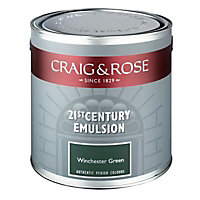 Craig & Rose Authentic period colours Winchester green Flat matt Emulsion paint, 2.5L