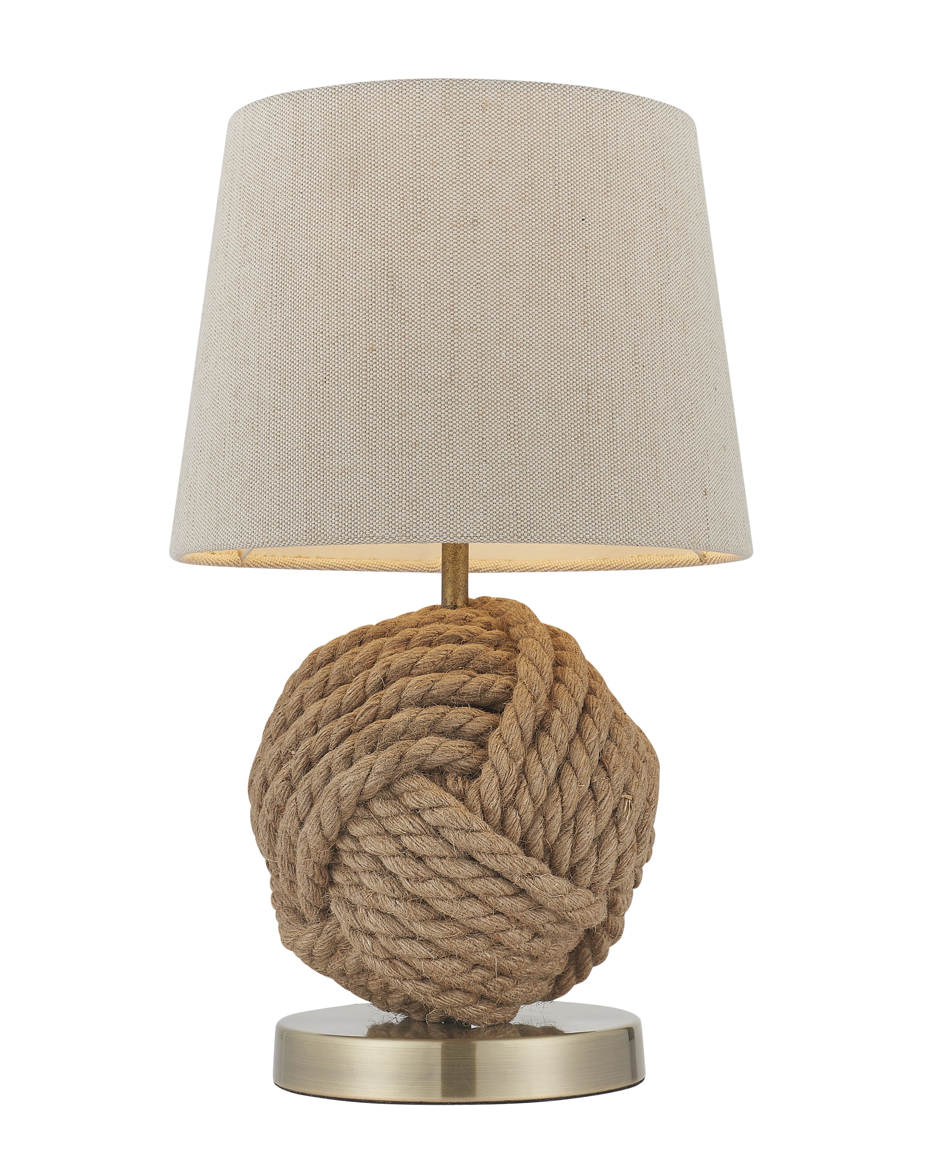 Crantock Brushed Cream Round Table lamp