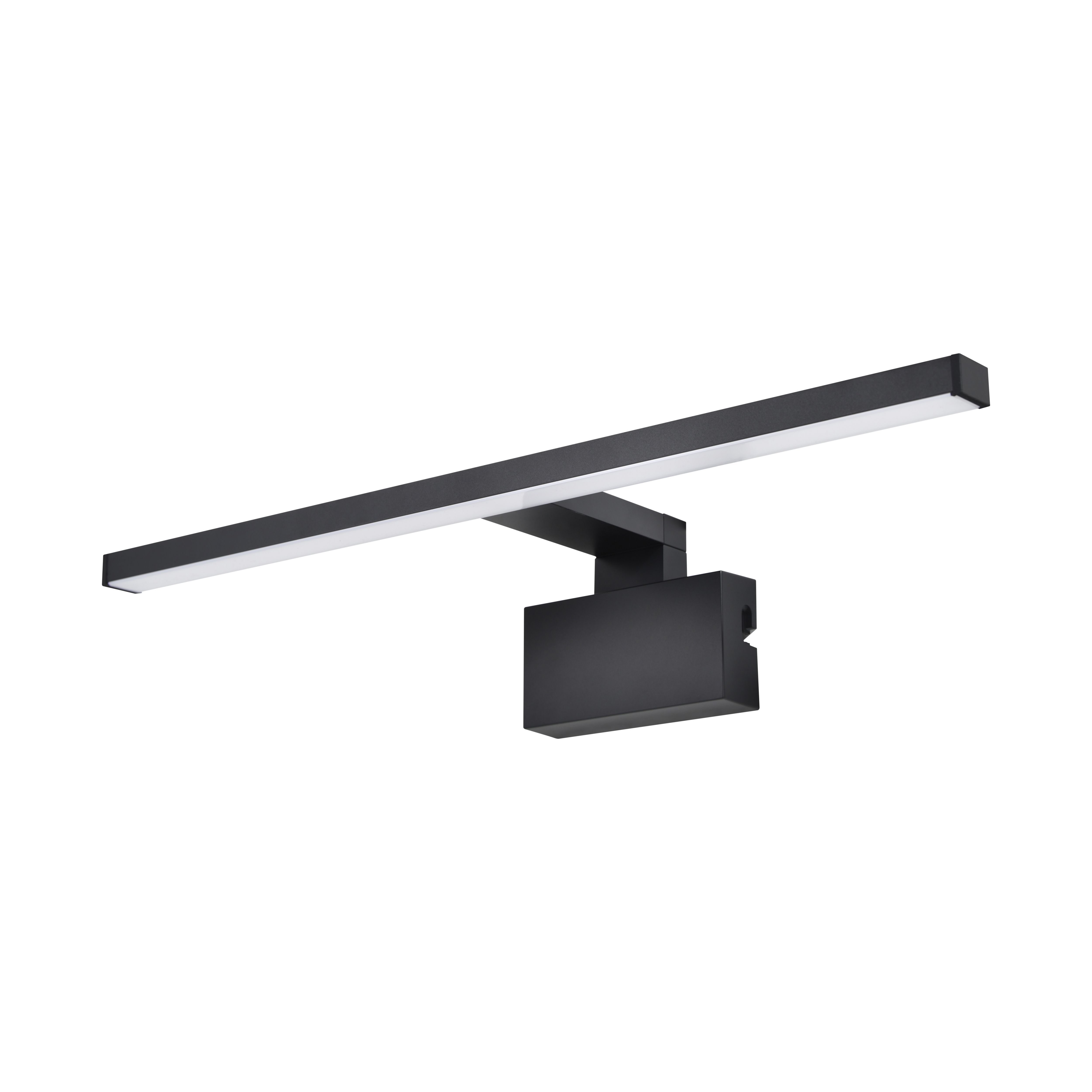 Craven Matt Black Wired LED Bathroom wall light