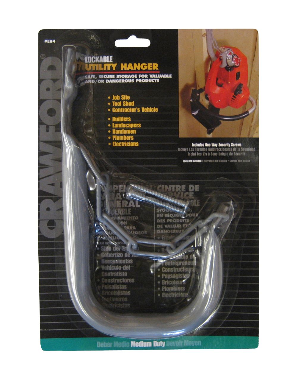 Crawford Grey Steel Storage hanger (H)230mm (D)125mm
