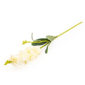 Cream Delphinium Single stem Artificial flower