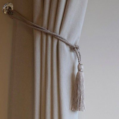 Cream Double knot Curtain tie