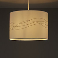 Cream Embroidered Light shade (D)310mm