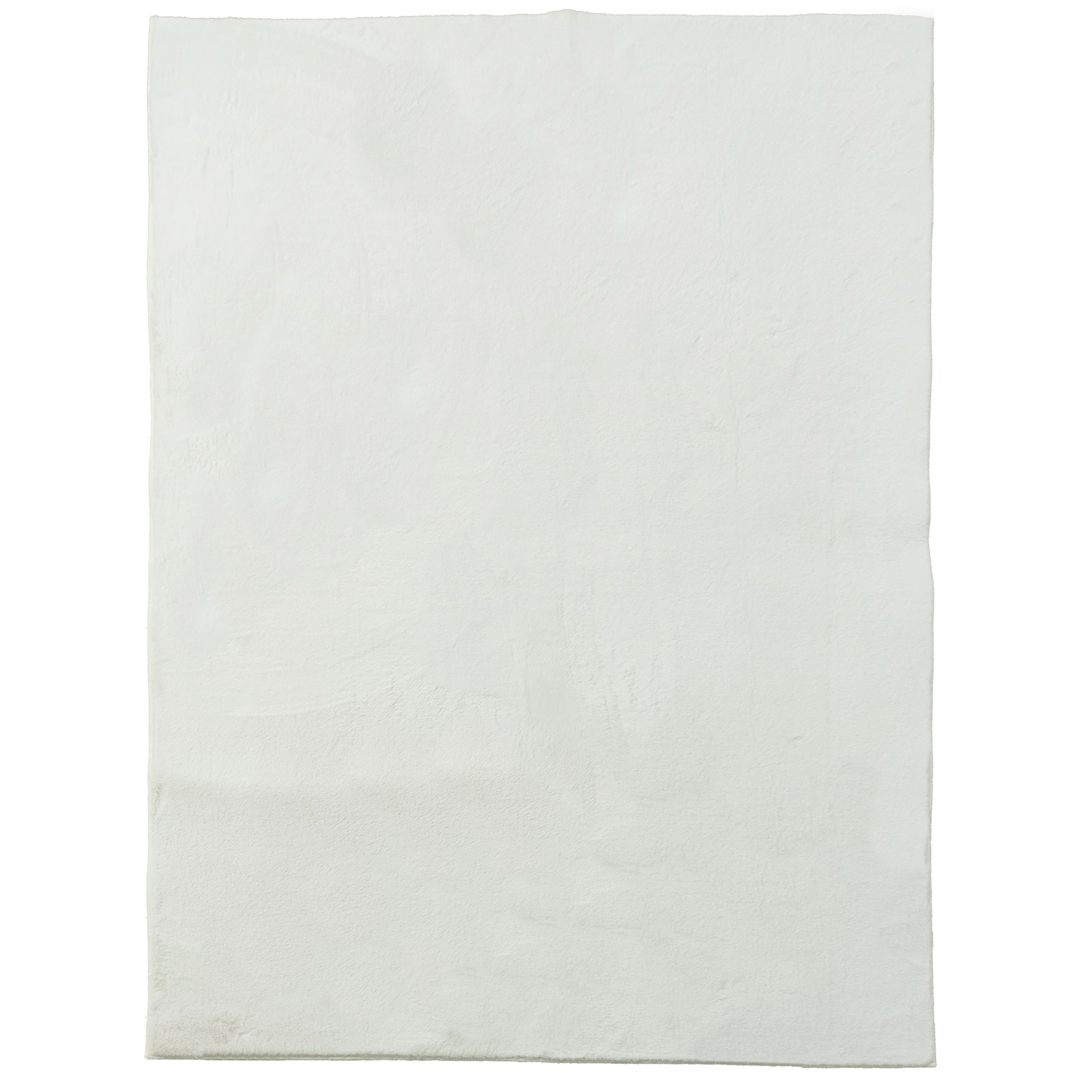 Cream Faux Fur effect Medium Rug, (L)160cm x (W)120cm