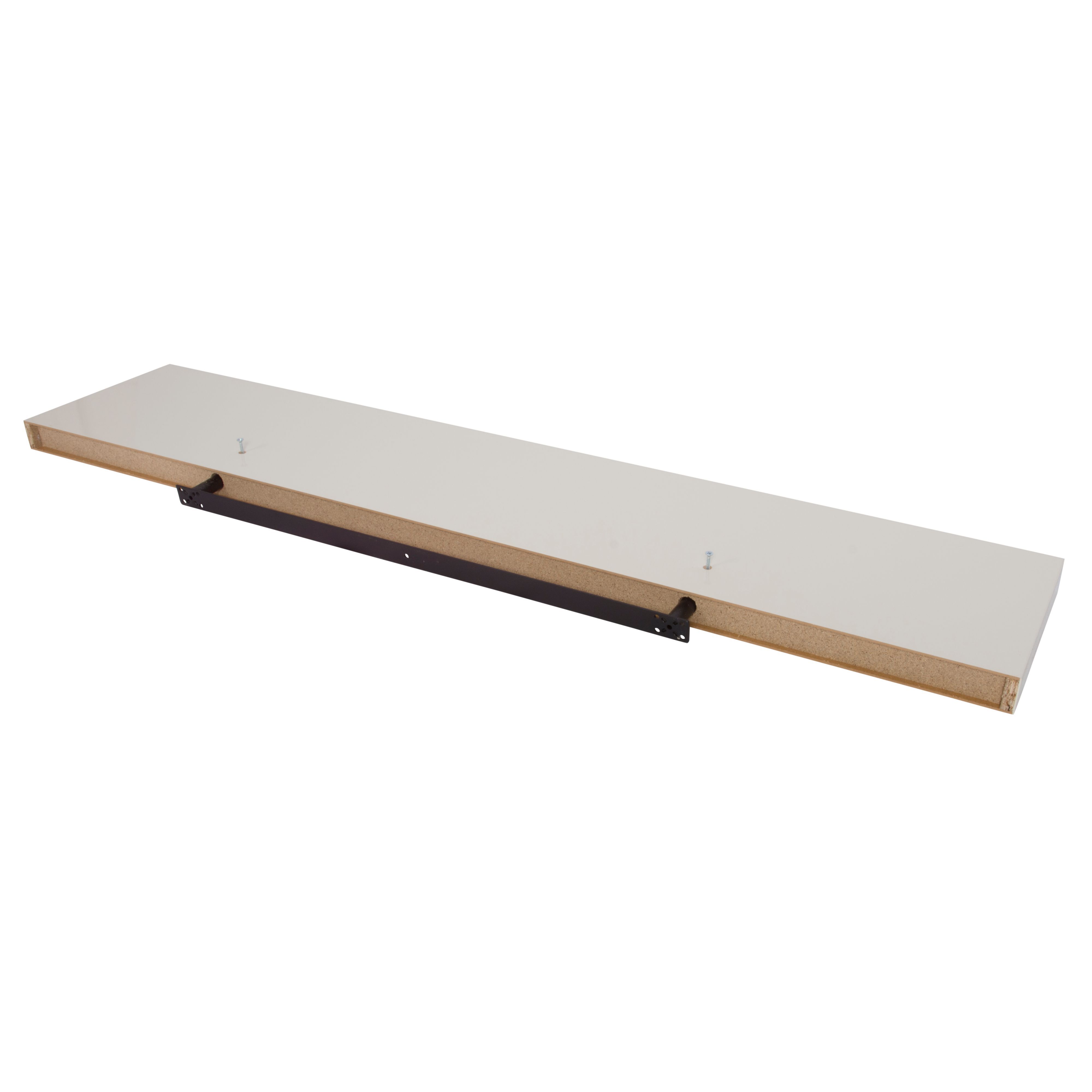 Cream Gloss Floating Shelf L 1182mm D 237mm Diy At B Q