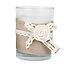 Cream Linen wrapped Rosewater Jar candle