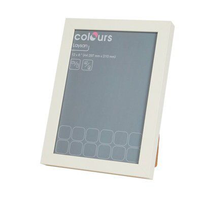 Cream Modern block Single Picture frame (H)34cm x (W)25cm
