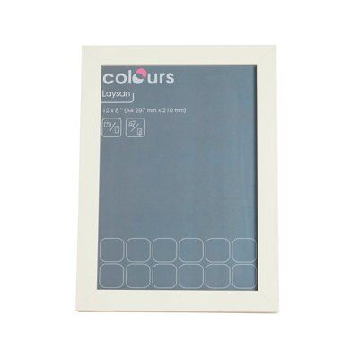 Cream Modern block Single Picture frame (H)34cm x (W)25cm