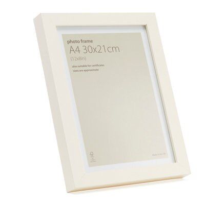 Cream Modern block Single Picture frame (H)34cm x (W)25cm
