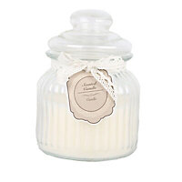 Cream Ornate glass Warm vanilla Jar candle