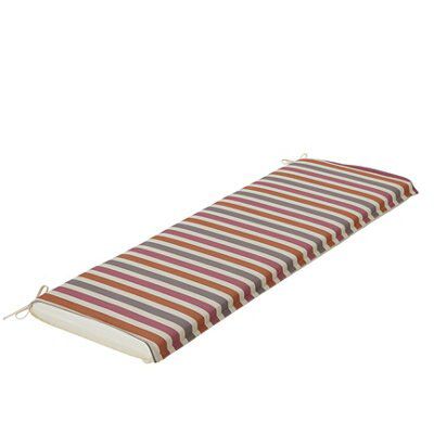 Cream, pink, grey & orange Striped Rectangular Bench cushion (L)125cm x (W)44cm
