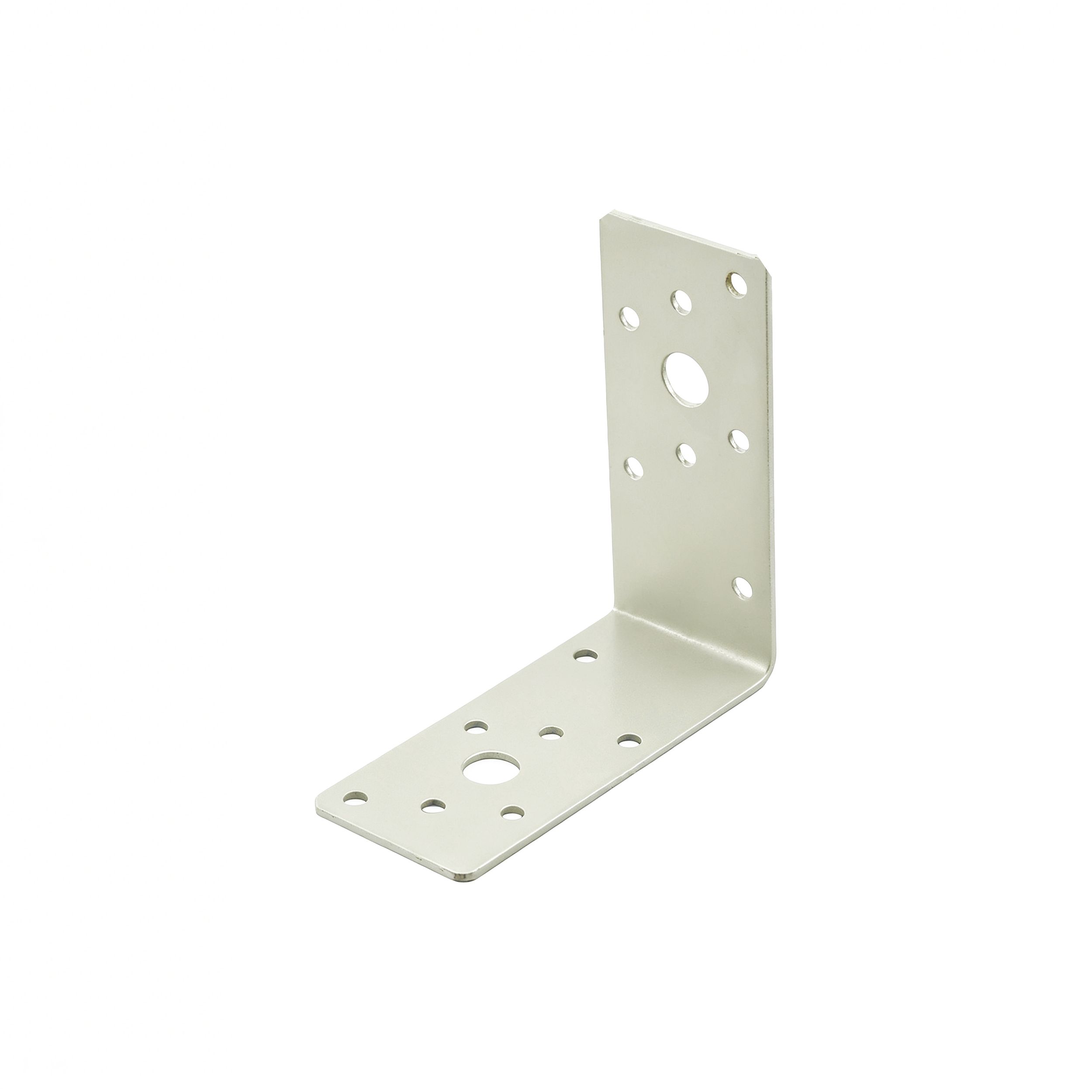Cream Powder-coated Steel Angle bracket (H)40mm (W)90mm (L)90mm