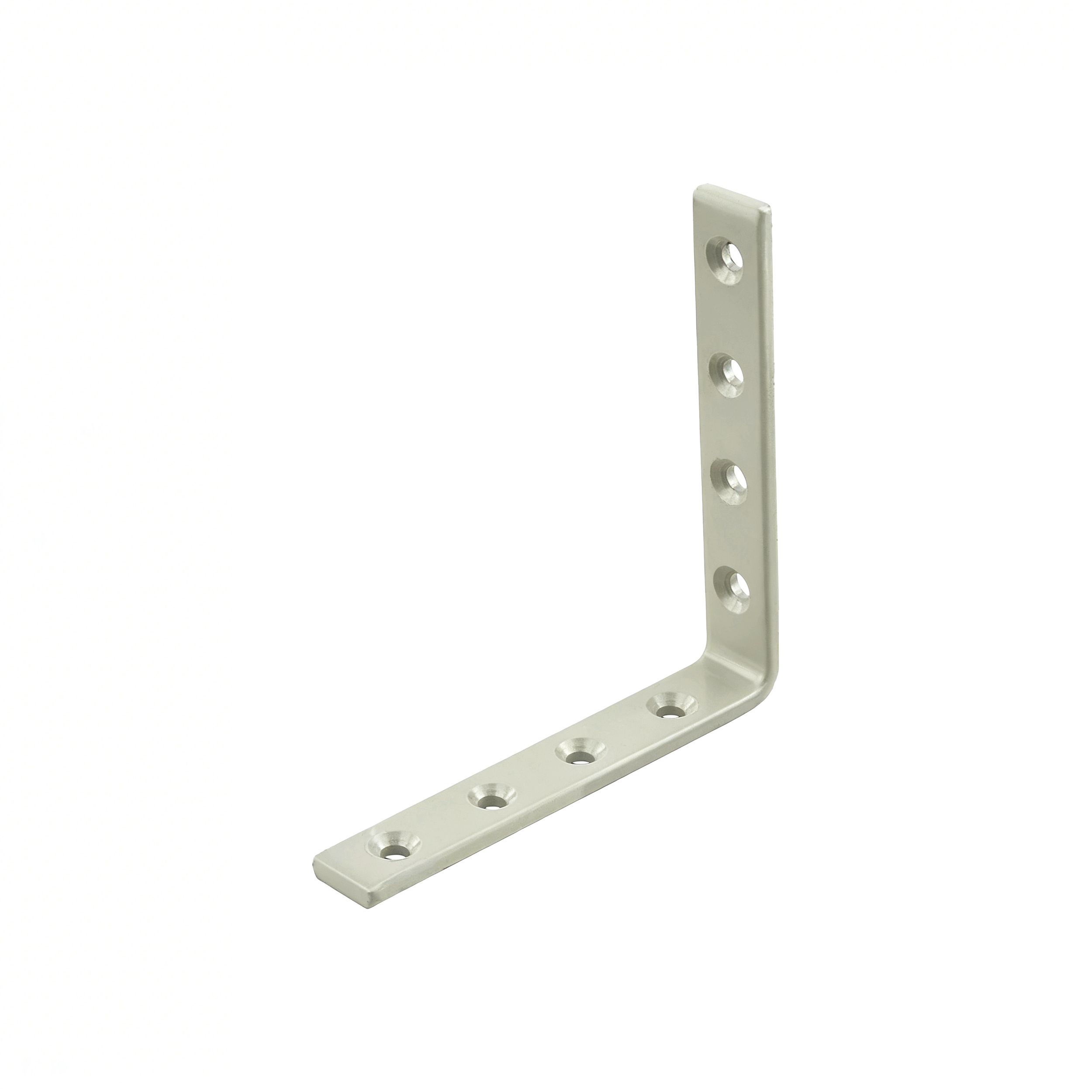 Cream Powder-coated Steel Heavy duty Angle bracket (H)20mm (W)120mm (L)120mm