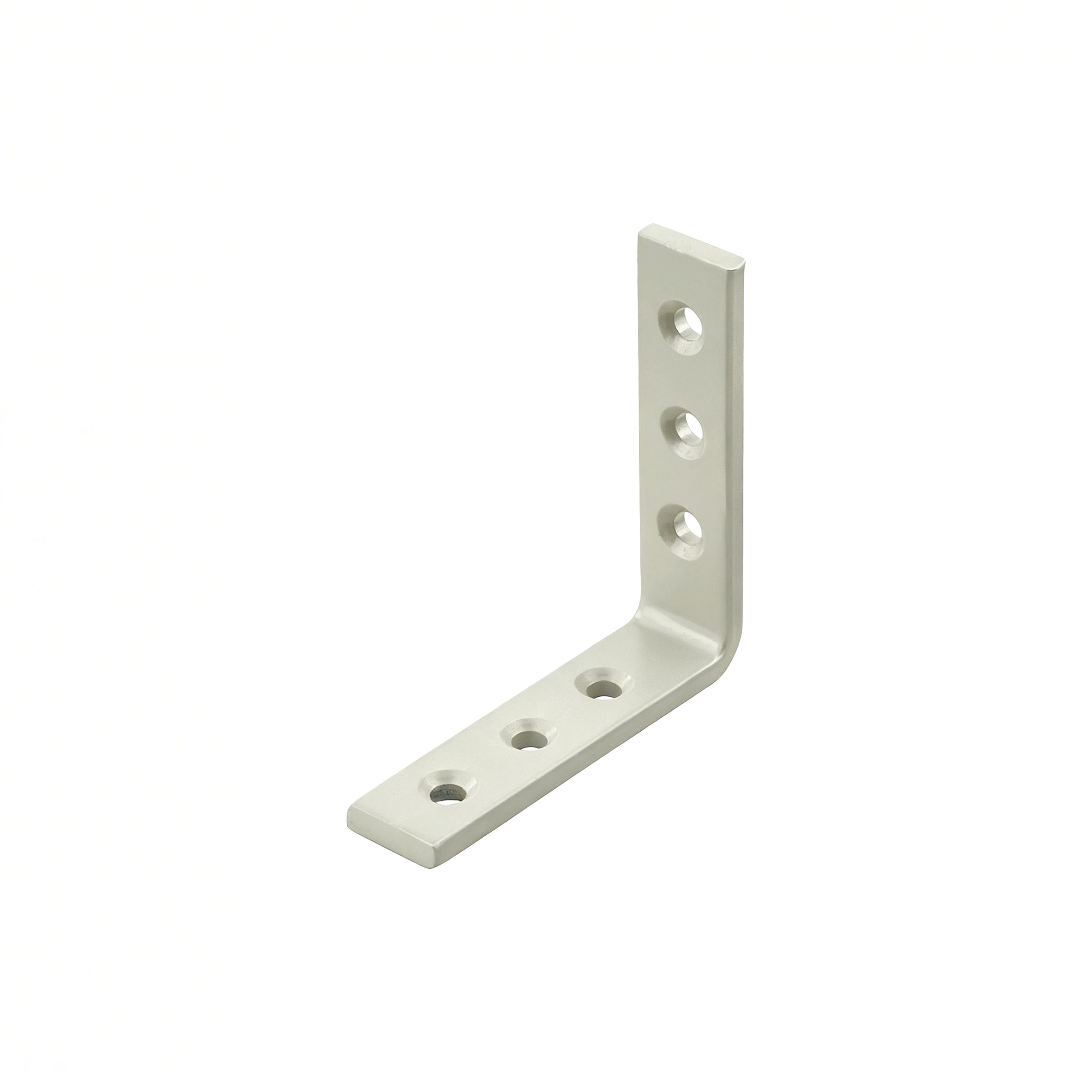 Cream Powder-coated Steel Heavy duty Angle bracket (H)20mm (W)80mm (L)80mm