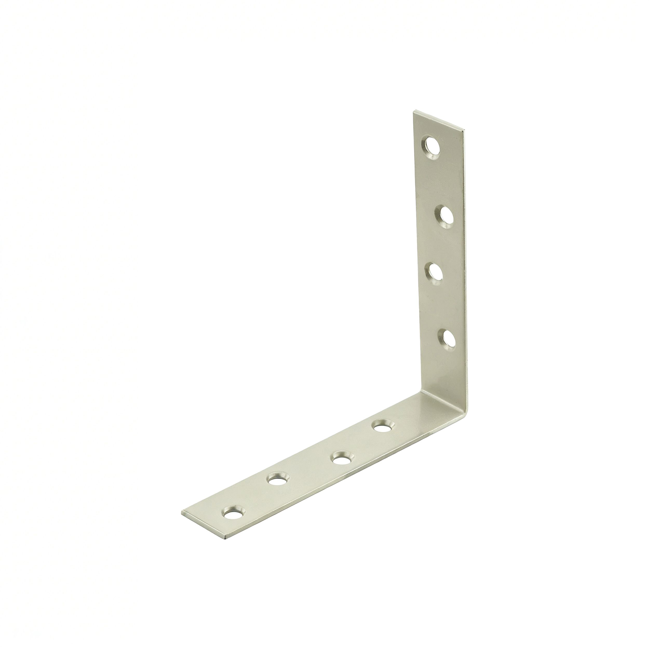 Cream Powder-coated Steel Light duty Angle bracket (H)20mm (W)100mm (L)100mm