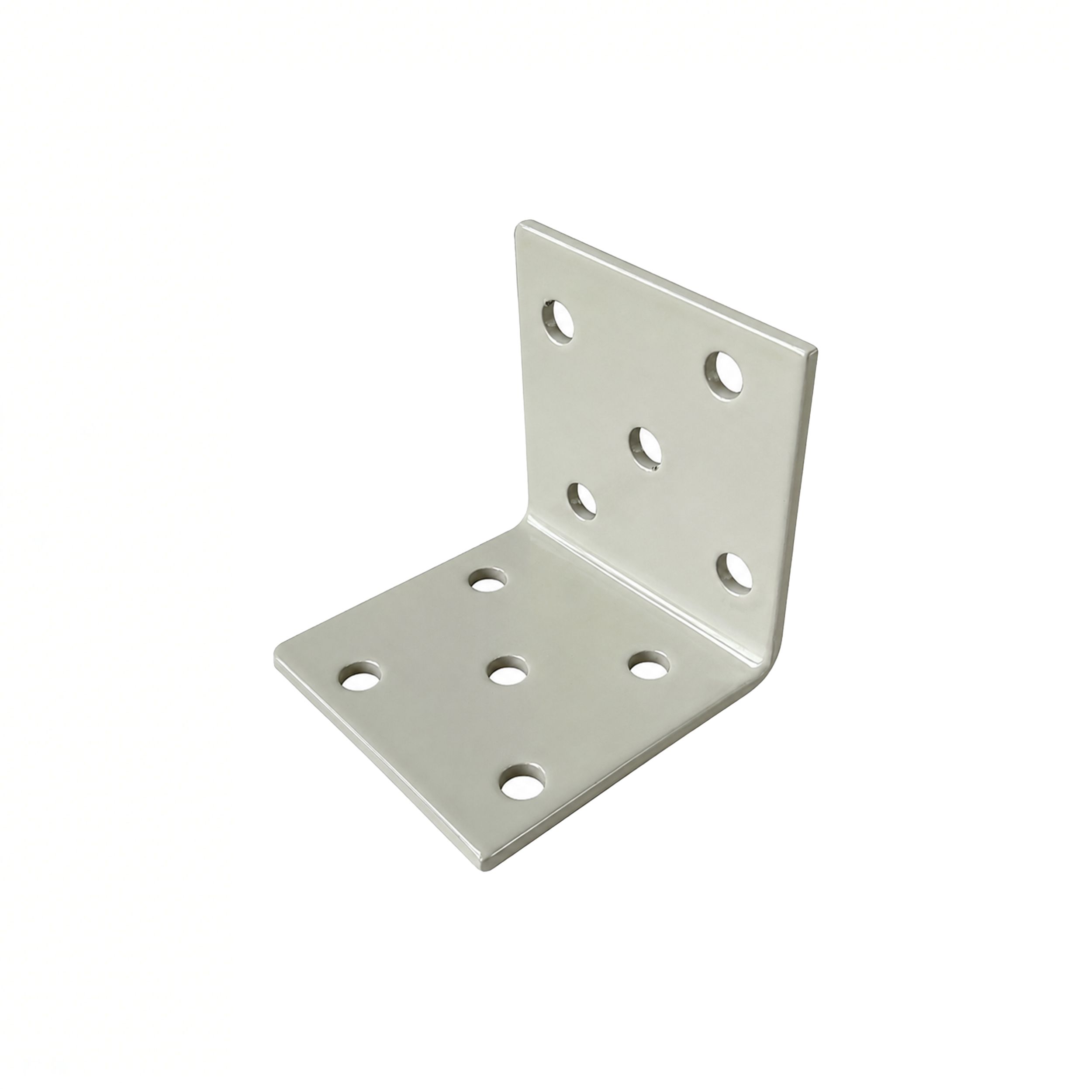Cream Powder-coated Steel Mini Angle bracket (H)40mm (W)40mm (L)40mm