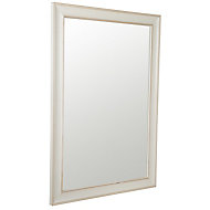 Cream Rectangular Framed Mirror (H)870mm (W)610mm