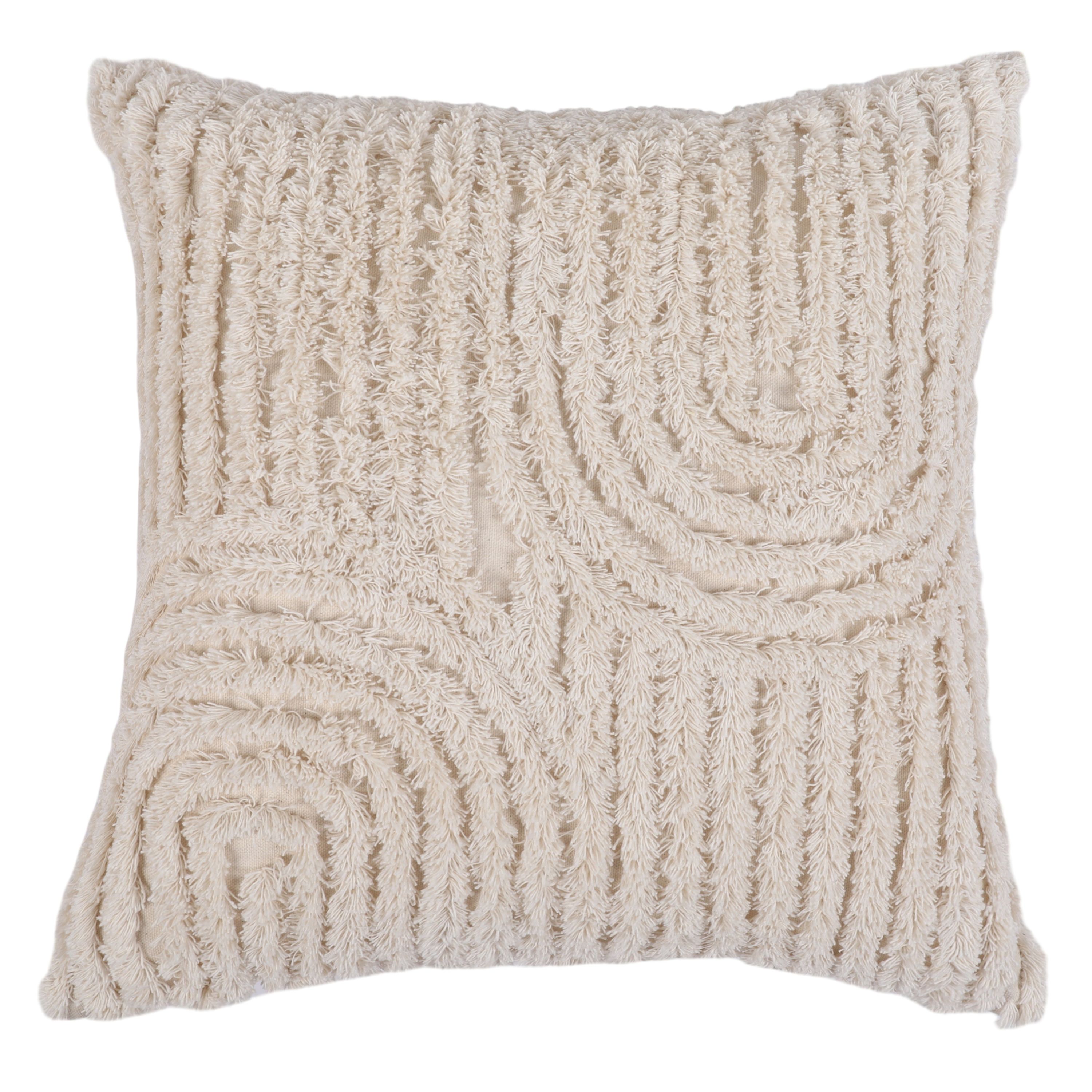 Cream Tufted Geo Indoor Cushion (L)43cm x (W)43cm