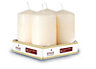 Cream Unscented Pillar candle, Pack of 4
