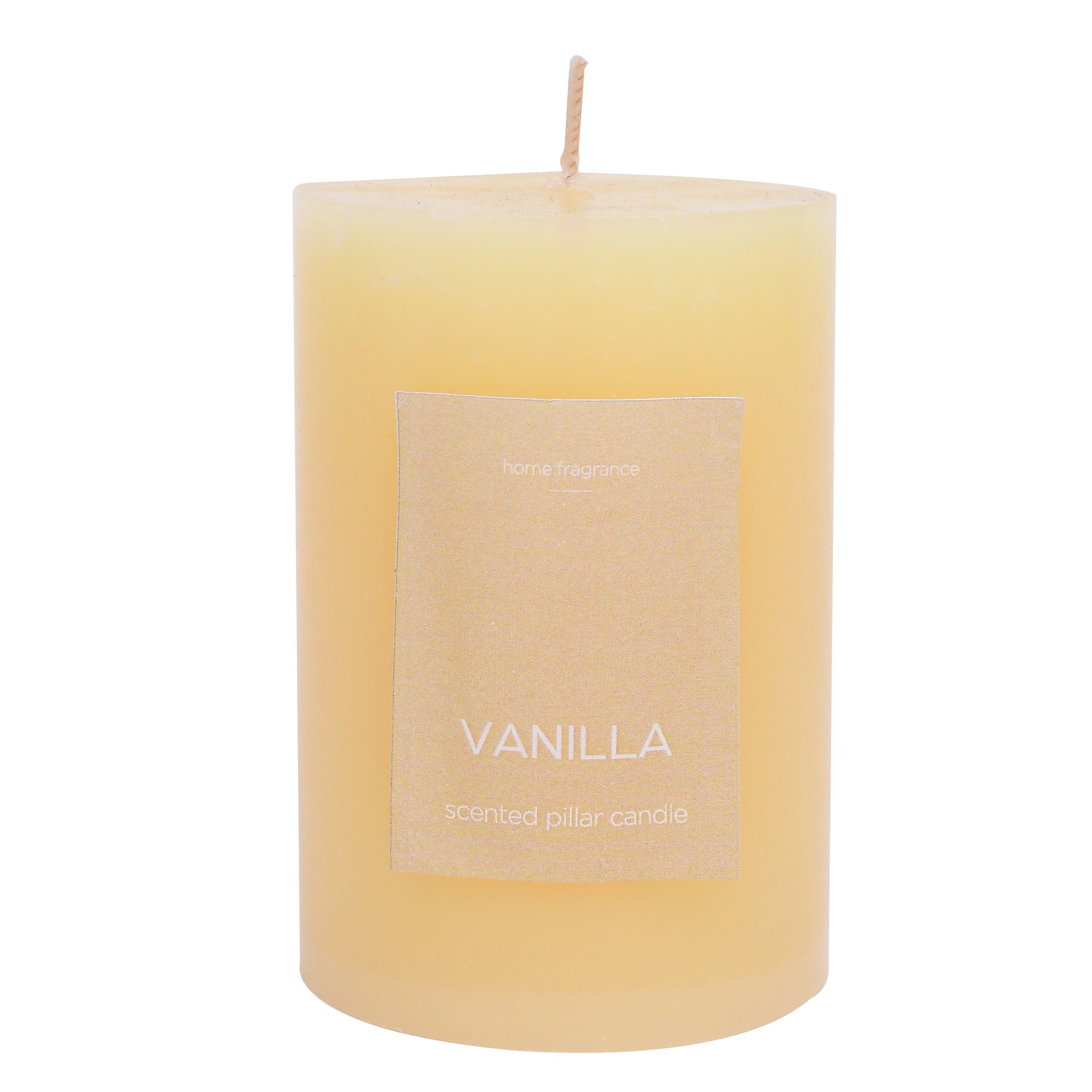Cream Vanilla Pillar candle 315g, Medium DIY at B&Q