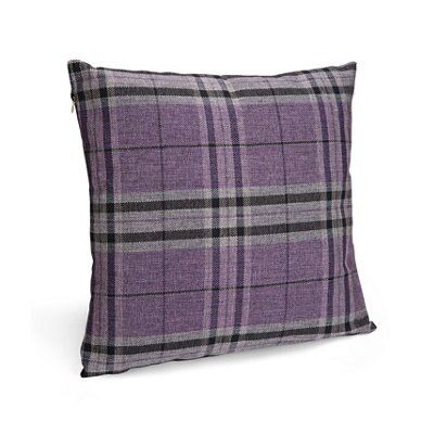 Crisana Tartan Purple Cushion L 45cm x W 45cm DIY at B Q