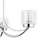 Cromwell Square cut glass Brushed Glass & metal Chrome effect 3 Lamp Ceiling light