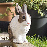 Crouching rabbit Garden ornament (H)26cm