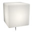 Crowell White Frosted effect Cube Solar-powered LED Outdoor Decorative light