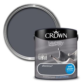 Crown Breatheasy Aftershow Mid sheen Emulsion paint, 2.5L