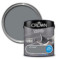 Crown Breatheasy City break Mid sheen Emulsion paint, 2.5L
