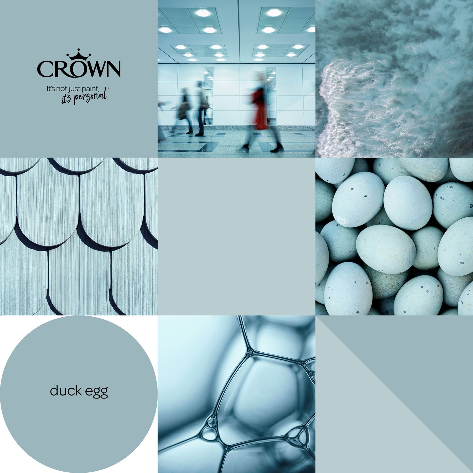 Crown Breatheasy Duck Egg Mid sheen Wall & ceiling Emulsion paint, 5L
