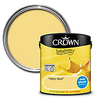 Crown Breatheasy Happy daze Mid sheen Emulsion paint, 2.5L
