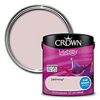 Crown Breatheasy Pashmina Mid sheen Emulsion paint, 2.5L