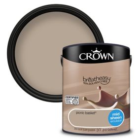 Crown Breatheasy Picnic basket Mid sheen Emulsion paint, 5L