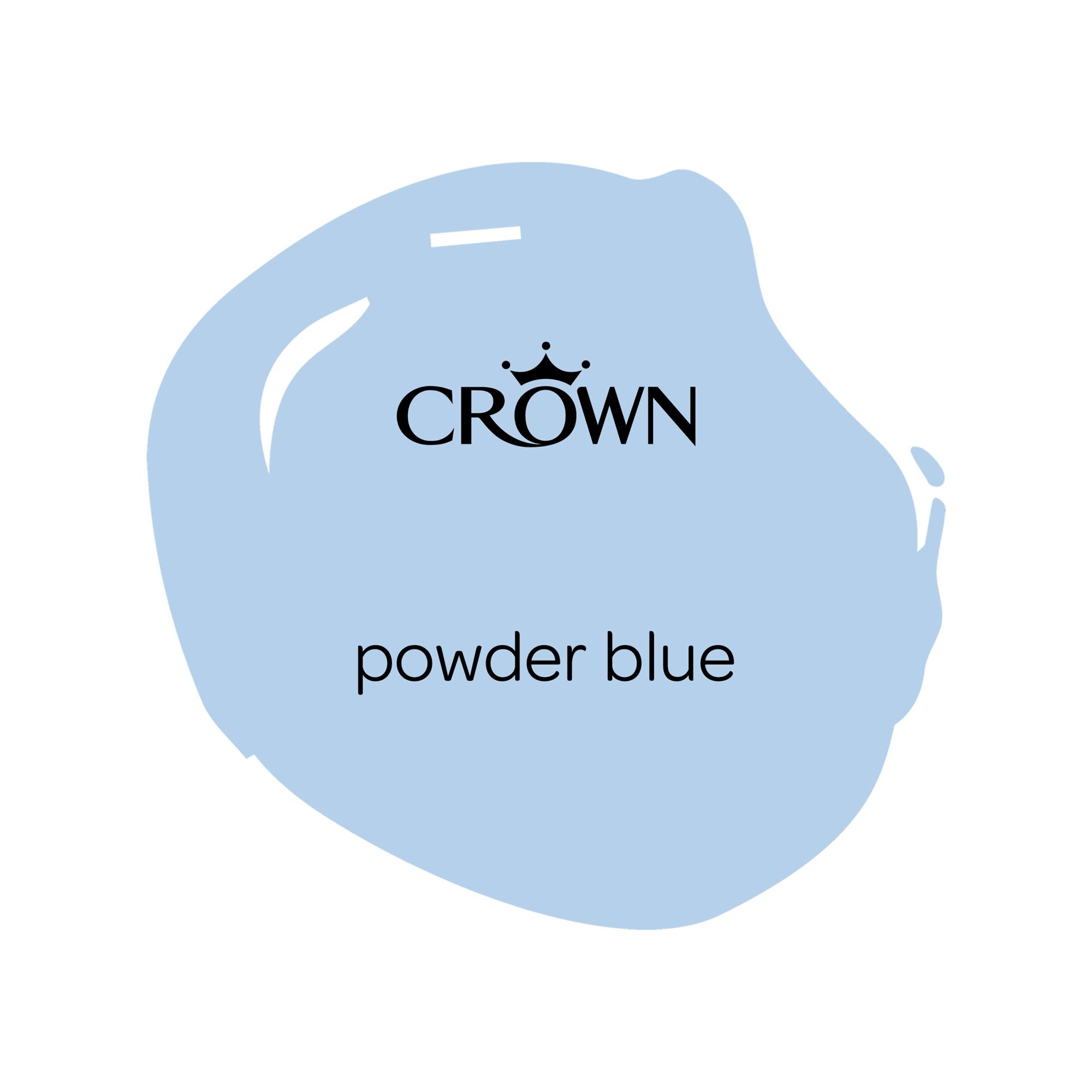 Crown Breatheasy Powder blue Mid sheen Wall & ceiling Emulsion paint, 5L