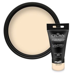 Crown Breatheasy Soft cream Matt Emulsion paint, 40ml