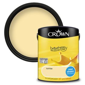 Crown Breatheasy Sunrise Mid sheen Emulsion paint, 5L
